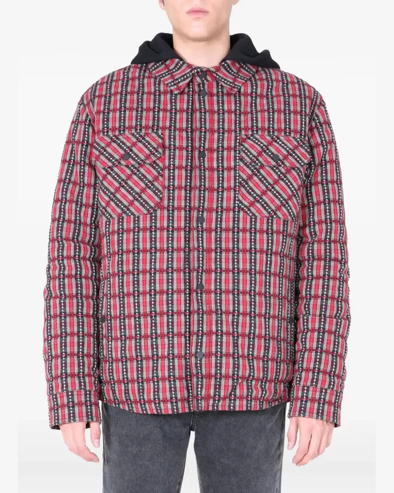 OFF-WHITE Hemdjacke mit Karomuster - Rot Rot