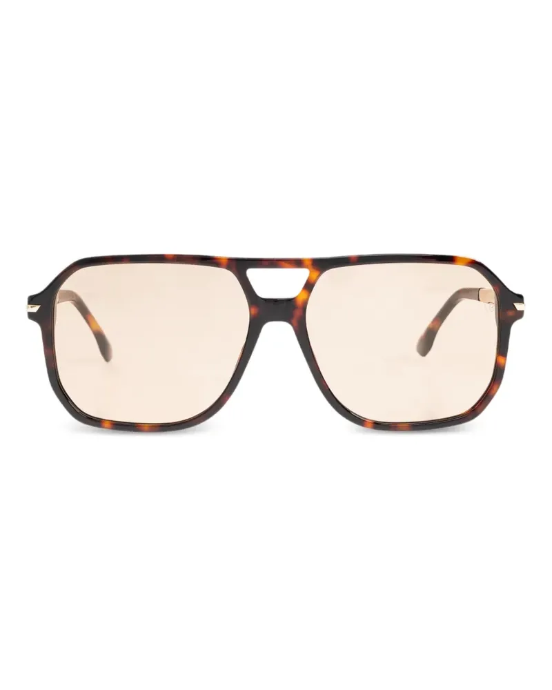 Victoria Beckham Sonnenbrille mit geometrischem Gestell - Braun Braun