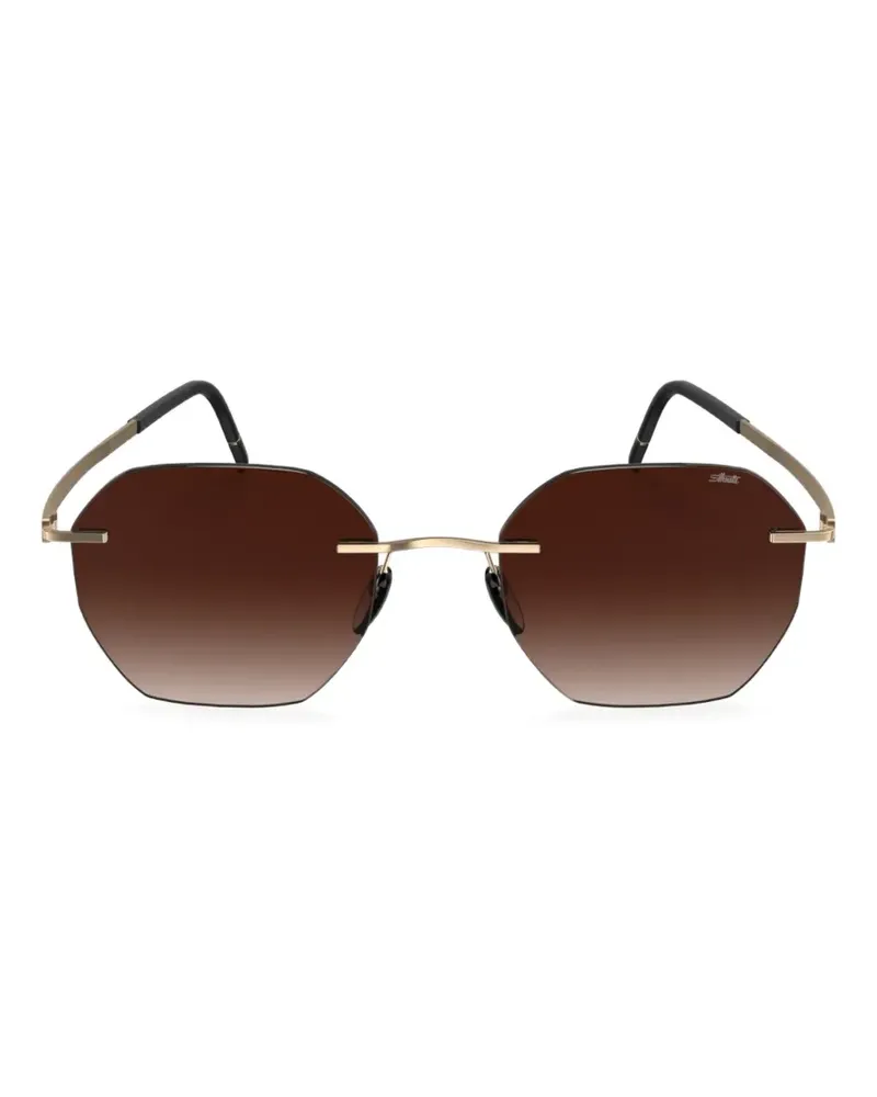 Silhouette geometric-frame sunglasses - Gold Gold