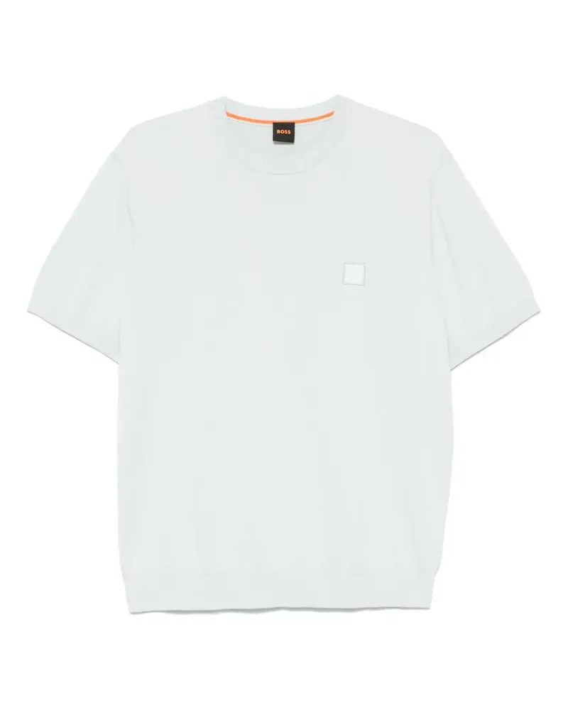 HUGO BOSS T-Shirt mit Logo-Patch - Blau Blau