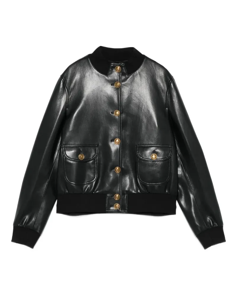 Twin-Set Jacke mit Knopftaschen - Schwarz Schwarz