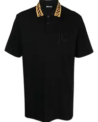 Just Cavalli Poloshirt mit Logo-Patch Schwarz