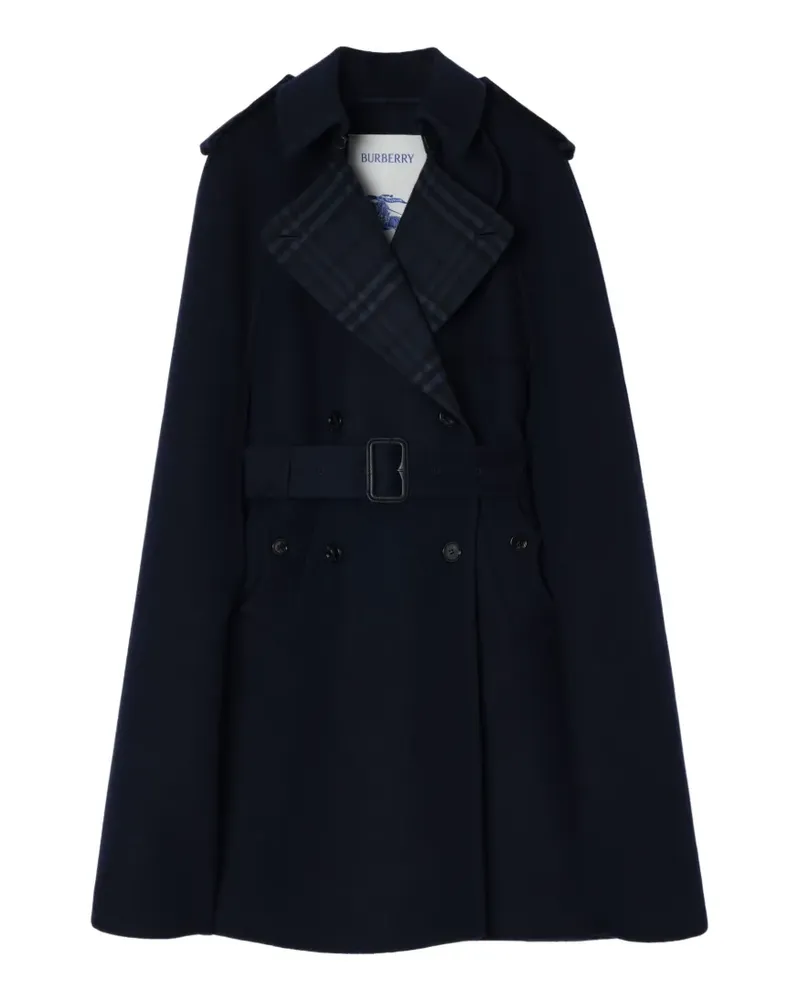 Burberry wool Belmont trench cape - Blau Blau