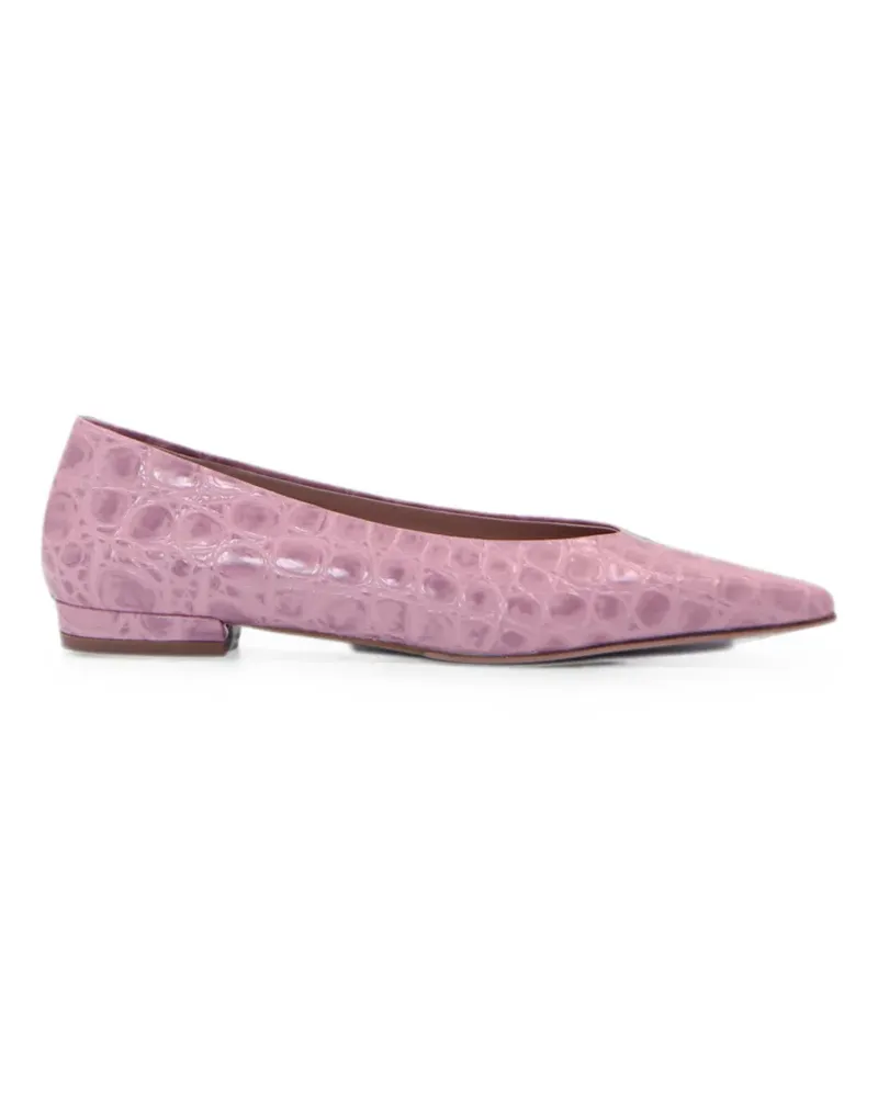 NOTABENE Gisla crocodile-effect ballet flats - Rosa Rosa