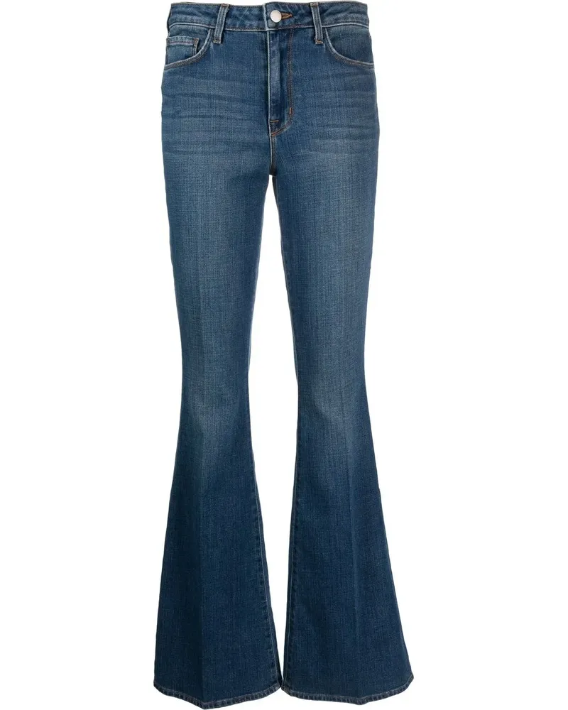 L'Agence Halbhohe Schlagjeans - Blau Blau