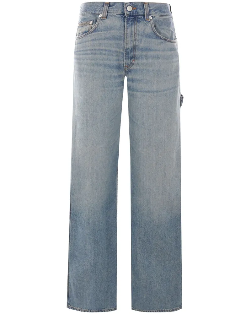 Haikure Jeans mit Logo-Patch - Blau Blau