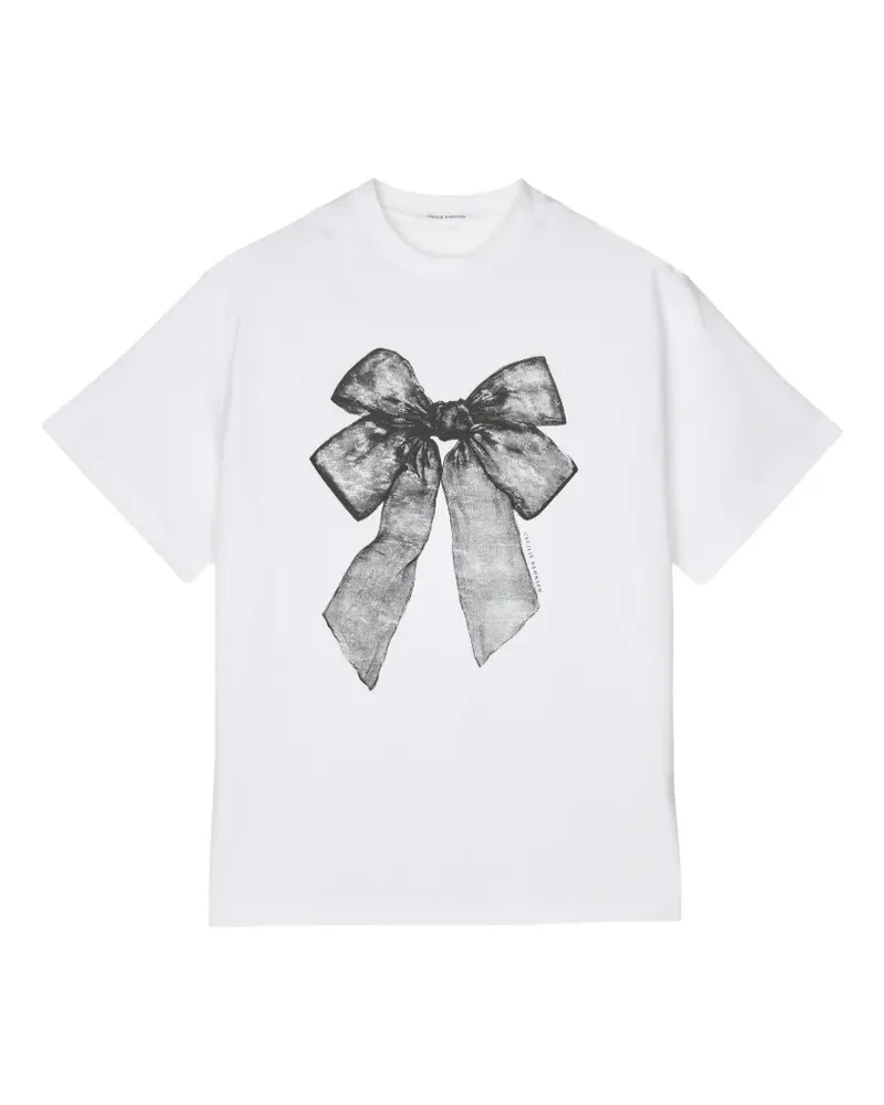 Cecilie Bahnsen Dorothy T-Shirt mit Schleifen-Print - Weiß Weiß