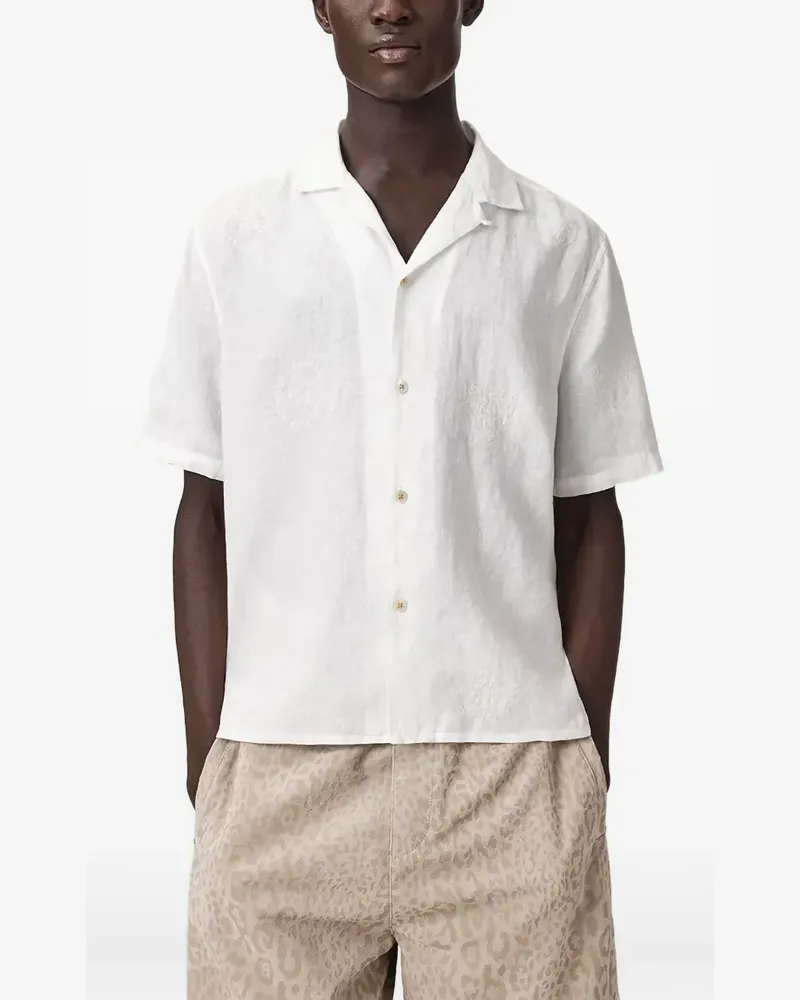 AllSaints Sepal short-sleeve linen shirt - Weiß Weiß