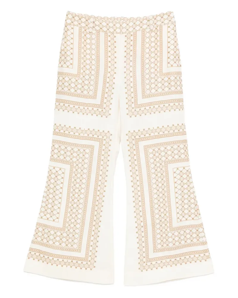 Zimmermann Ausgestellte Hose mit geometrischem Print - Nude Nude