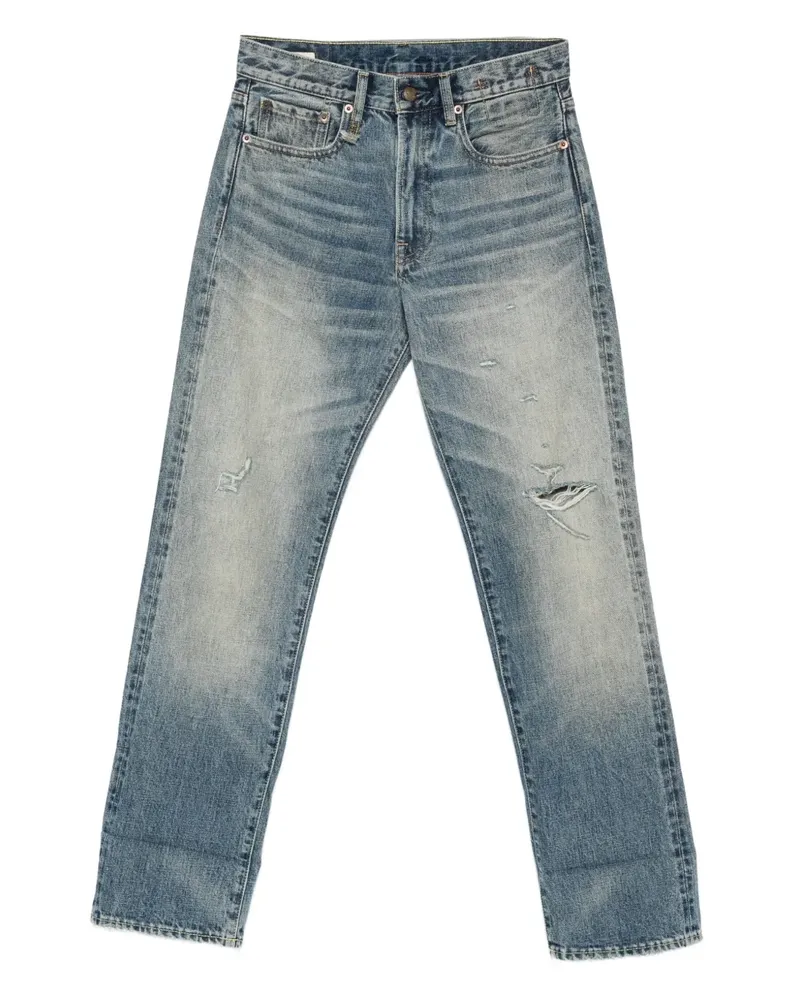 R13 Jeans mit Logo-Patch - Blau Blau