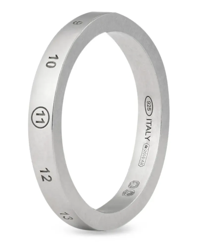 Maison Margiela engraved-logo ring - Silber Silber