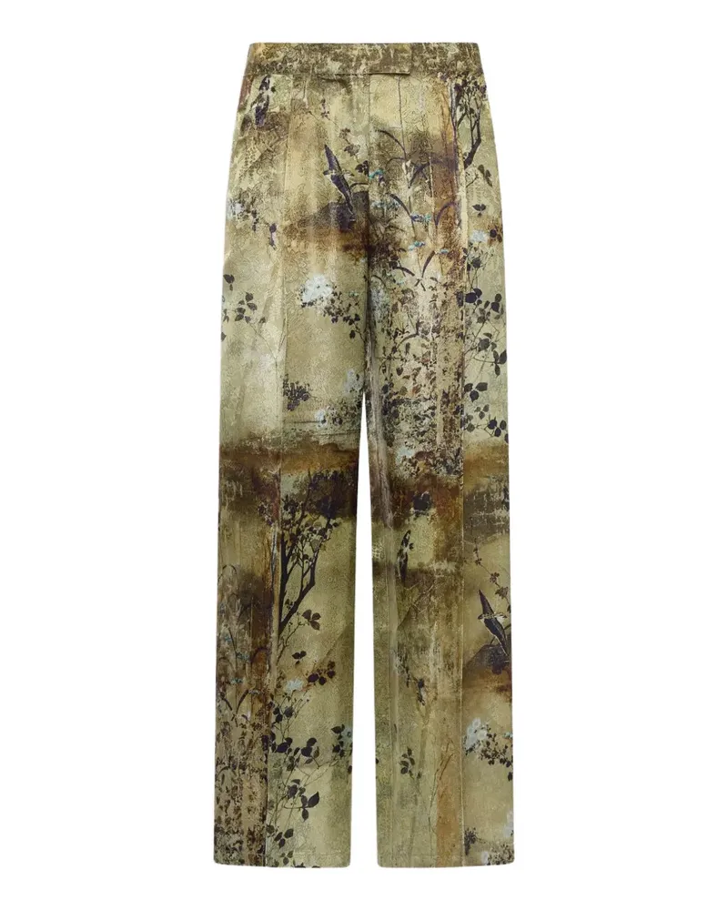 Pierre-Louis Mascia Weite Hose mit Print - Grün Grün
