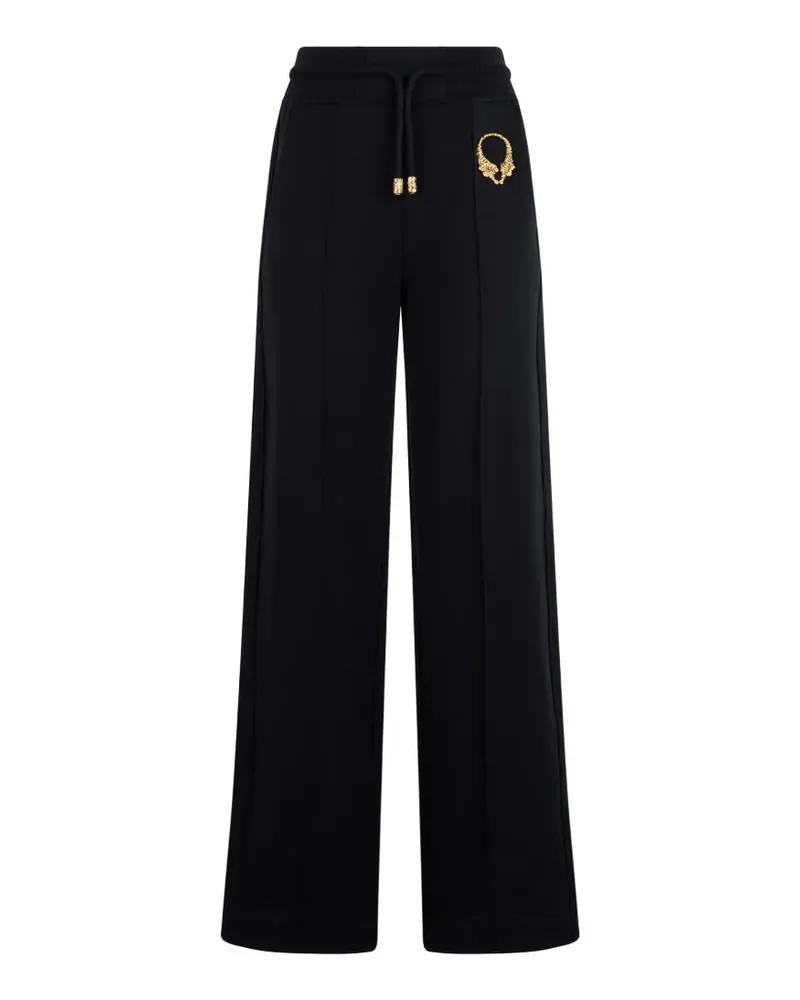 Roberto Cavalli logo-plaque drawstring track pants - Schwarz Schwarz