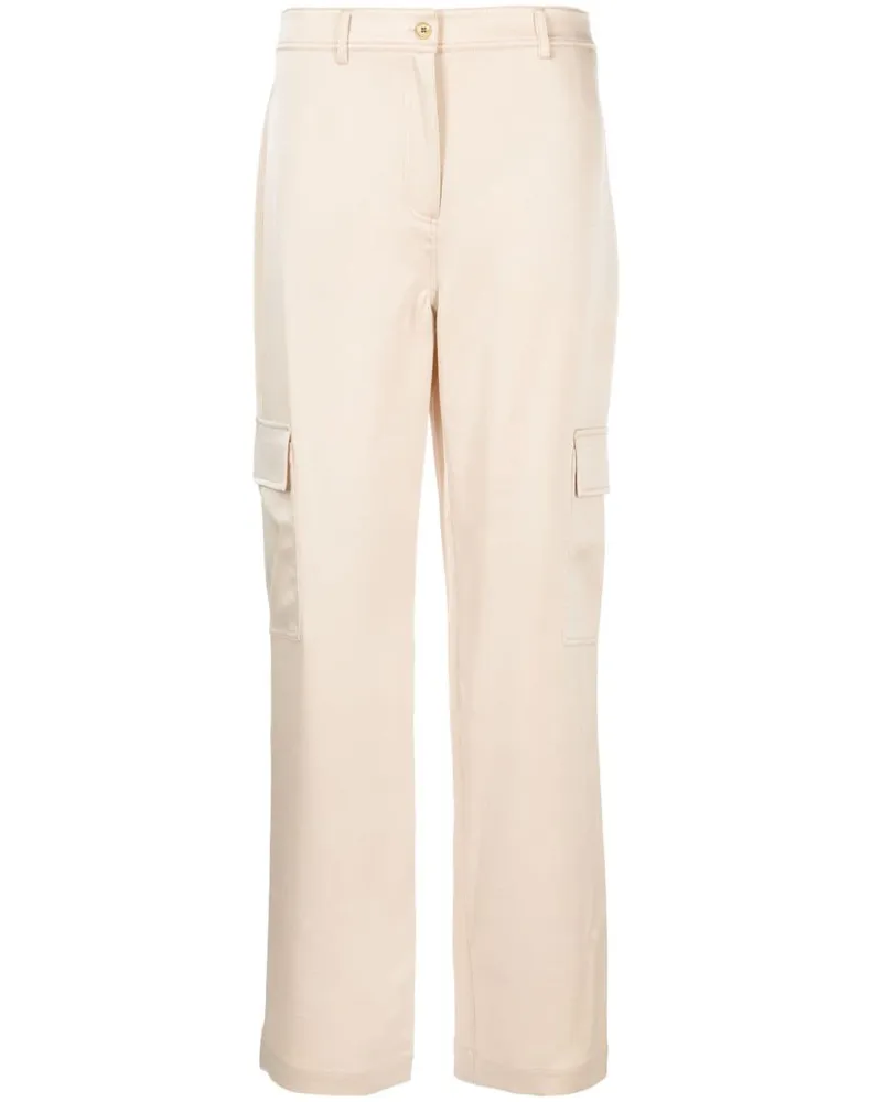 Michael Kors Gerade Hose in Satinoptik - Nude Nude