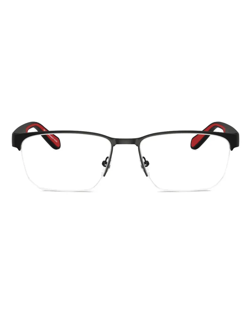 Emporio Armani Brille mit eckigem Gestell - Schwarz Schwarz