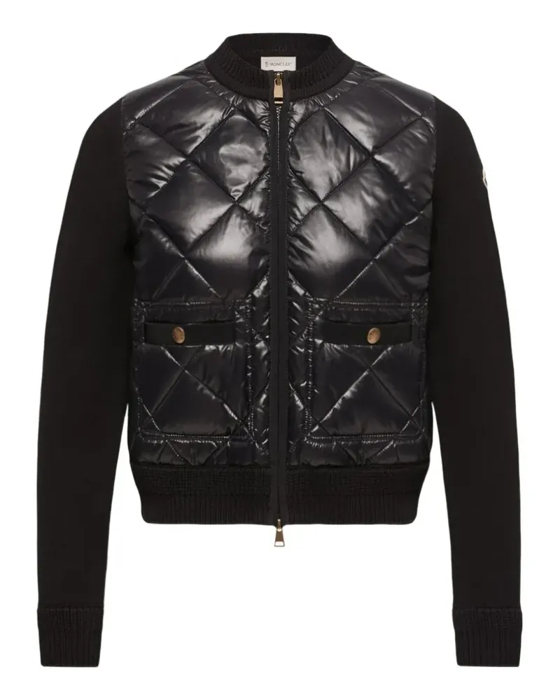 Moncler quilted panelled jacket - Schwarz Schwarz