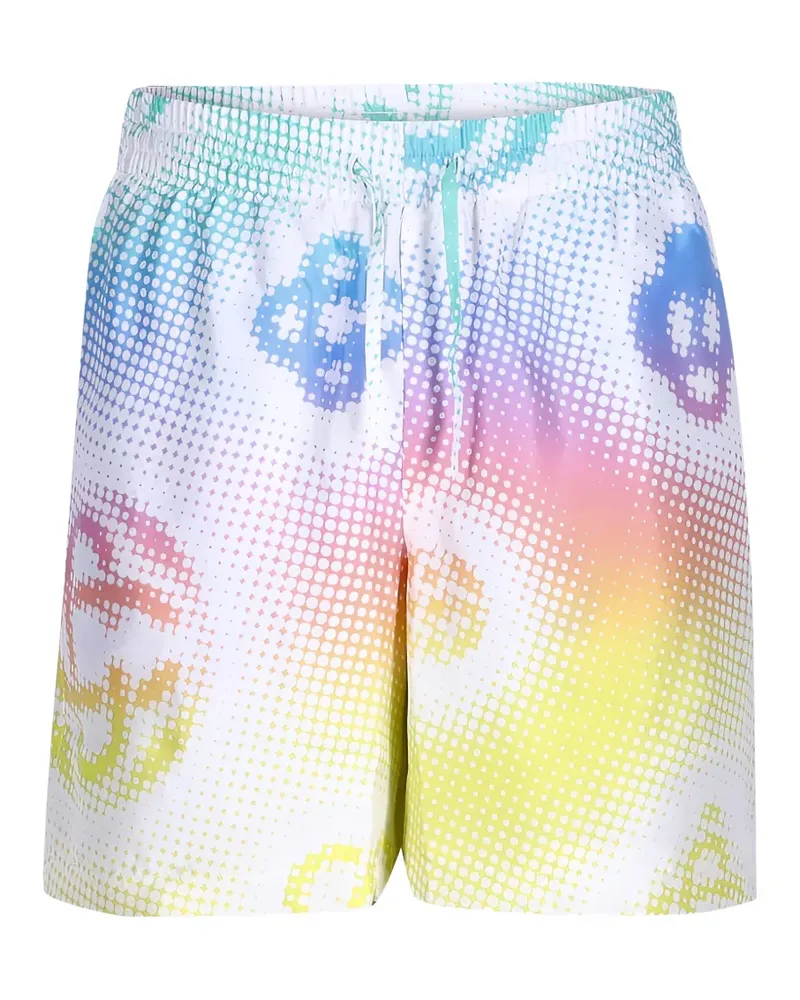 Casablanca Paris halftone logo silk shorts - Weiß Weiß