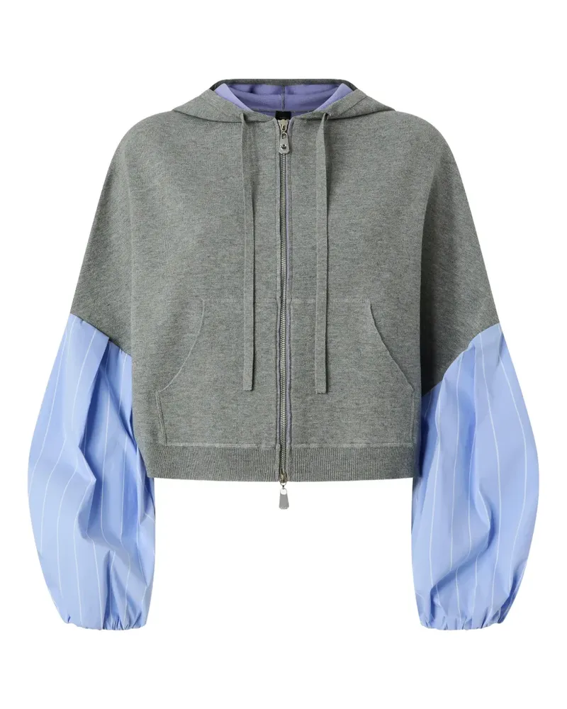 Pinko puff-sleeve hoodie - Grau Grau