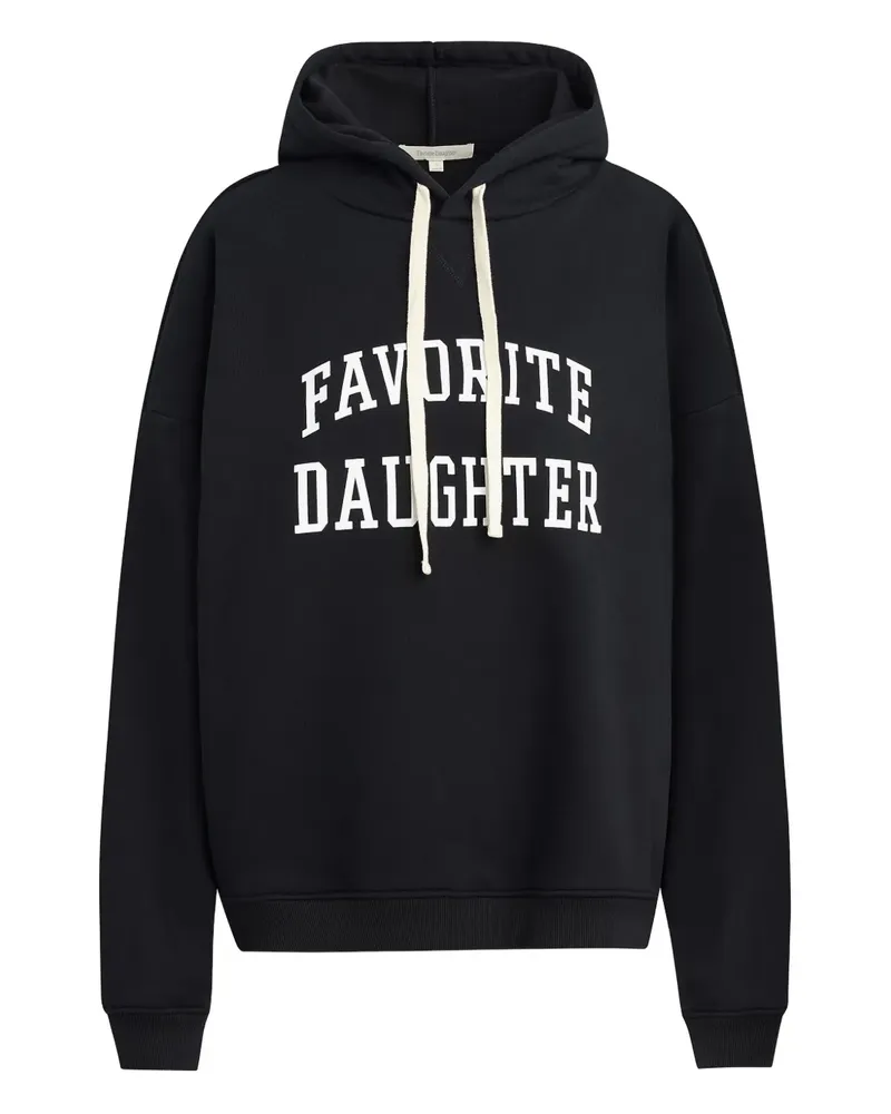 Favorite Daughter Hoodie mit College-Logo - Schwarz Schwarz
