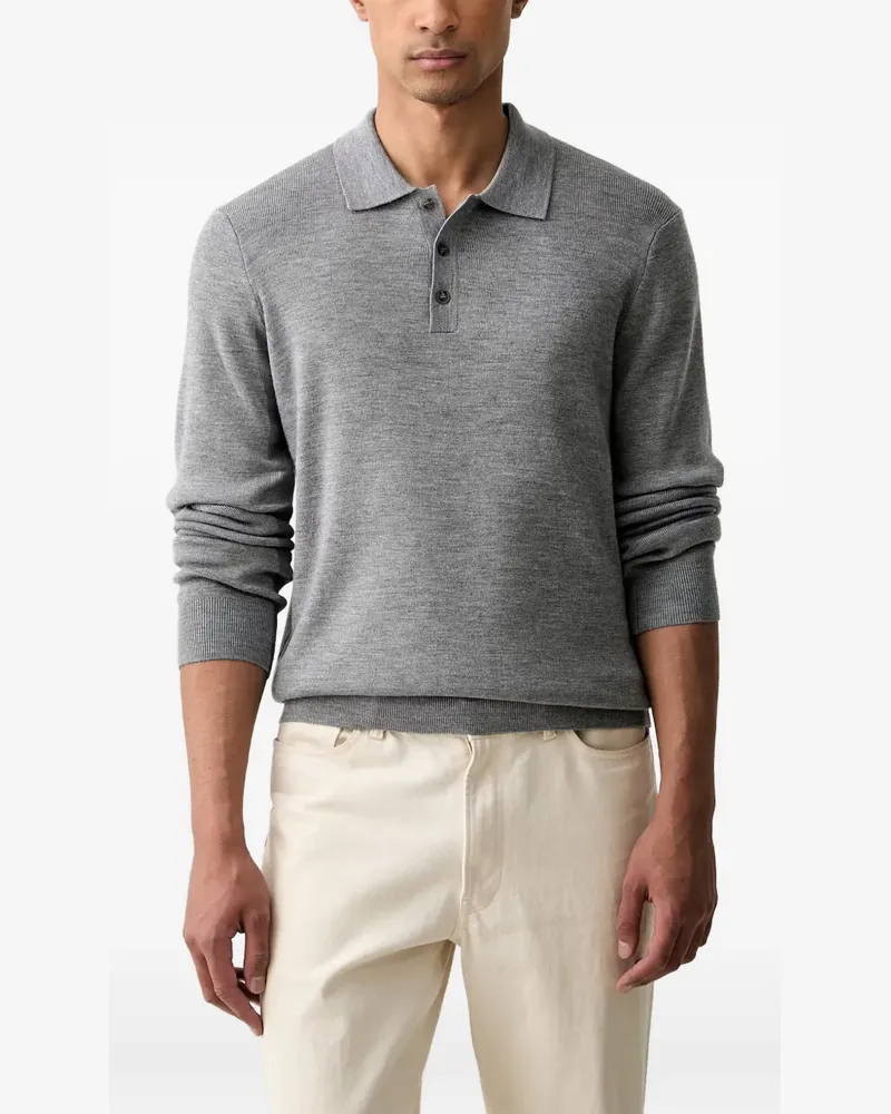 Trussardi button-placket polo shirt - Grau Grau