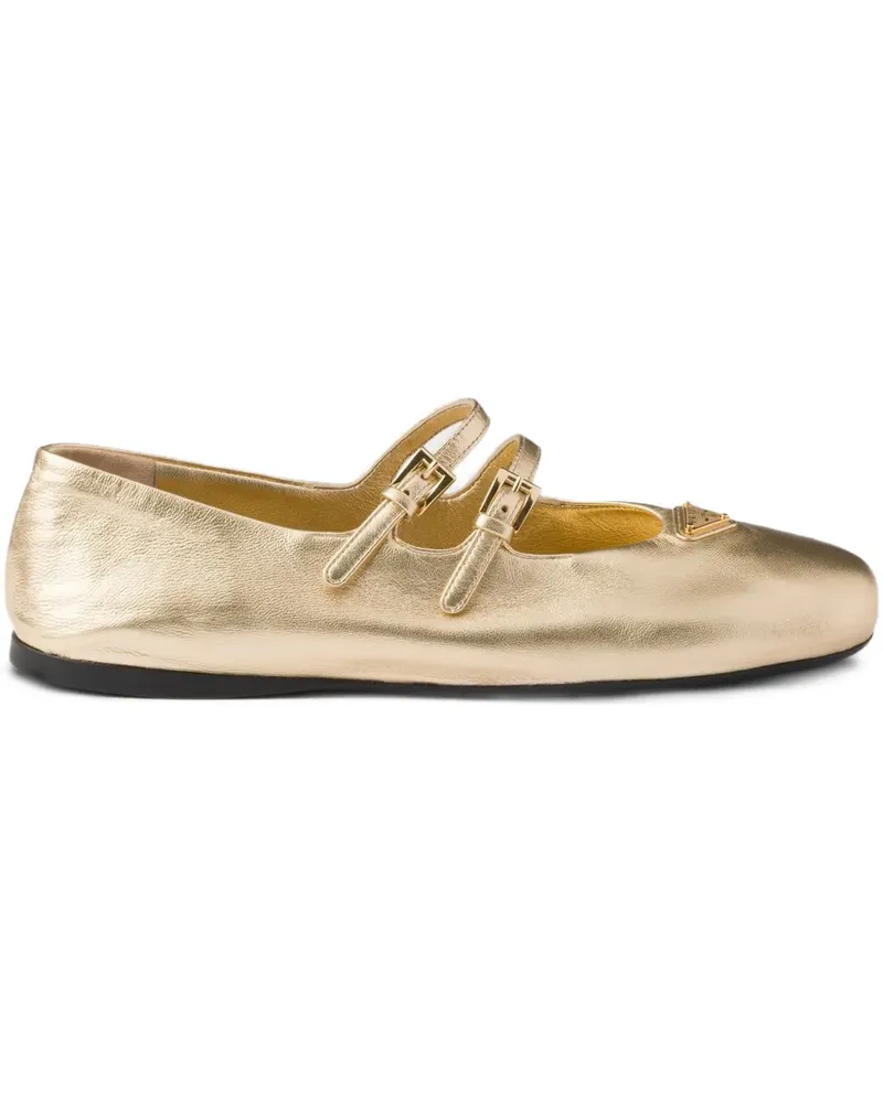 Prada Ballerinas mit Riemen - Gelb Gelb