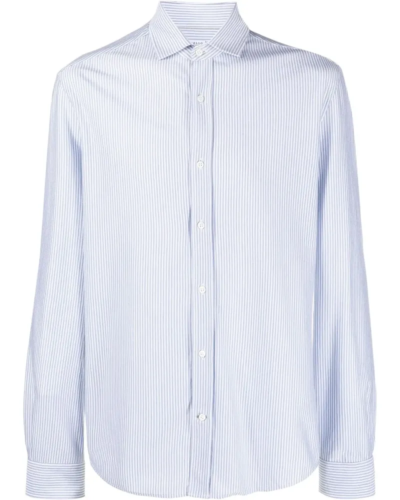 Brunello Cucinelli Gestreiftes Hemd - Blau Blau