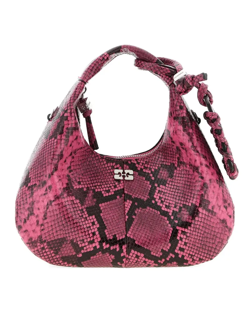 Ganni snake-print mini bag - Rosa Rosa