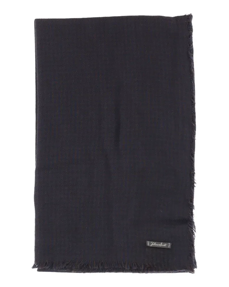 Faliero Sarti Zanina Schal mit Hahnentrittmuster - Blau Blau