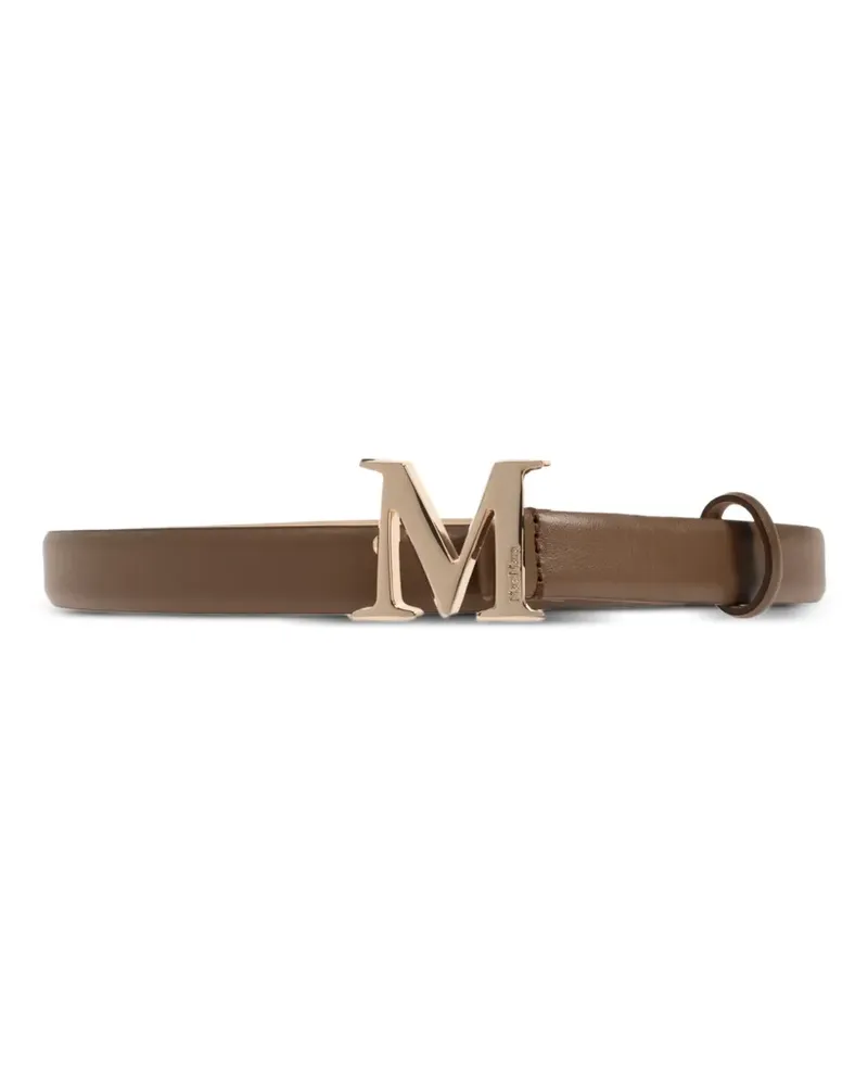 Max Mara Gürtel mit Logo - Braun Braun