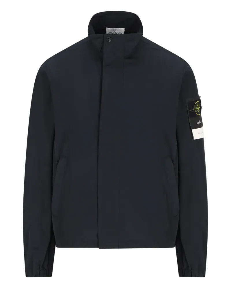 Stone Island high-neck logo jacket - Blau Blau