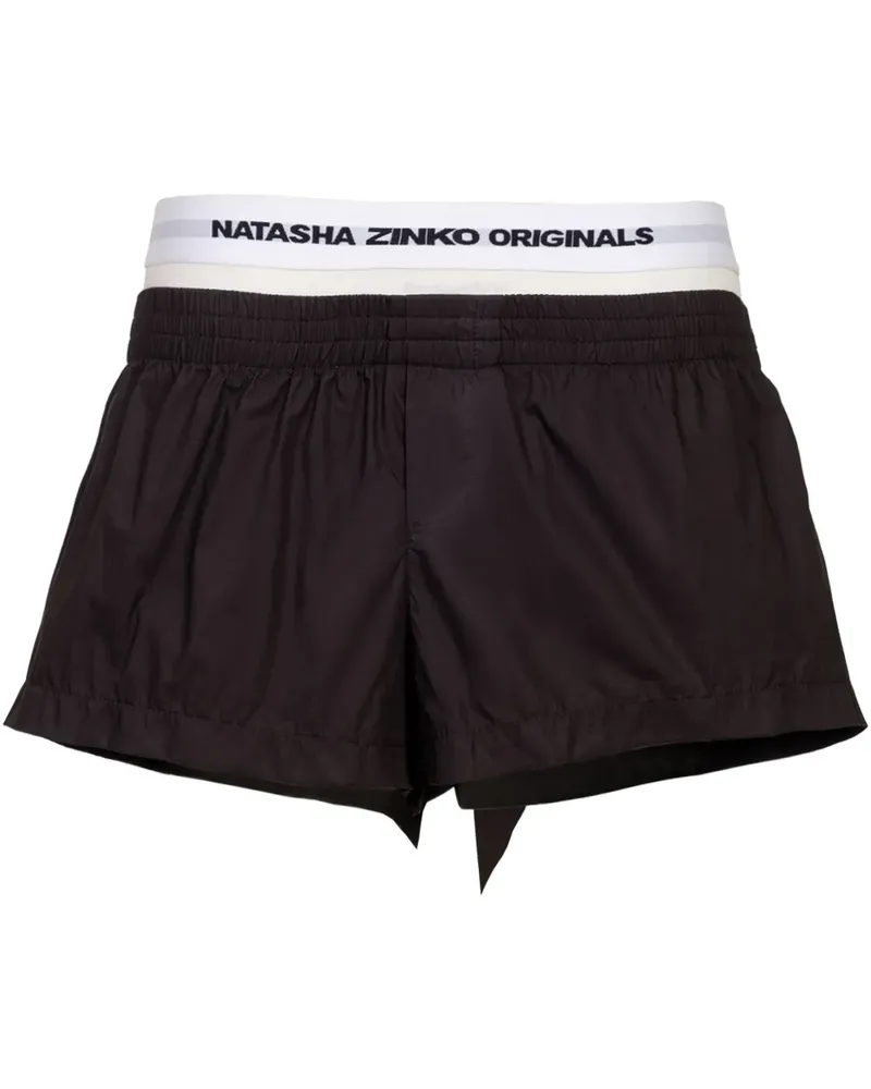 Natasha Zinko Boxershorts mit Rüschen - Schwarz Schwarz