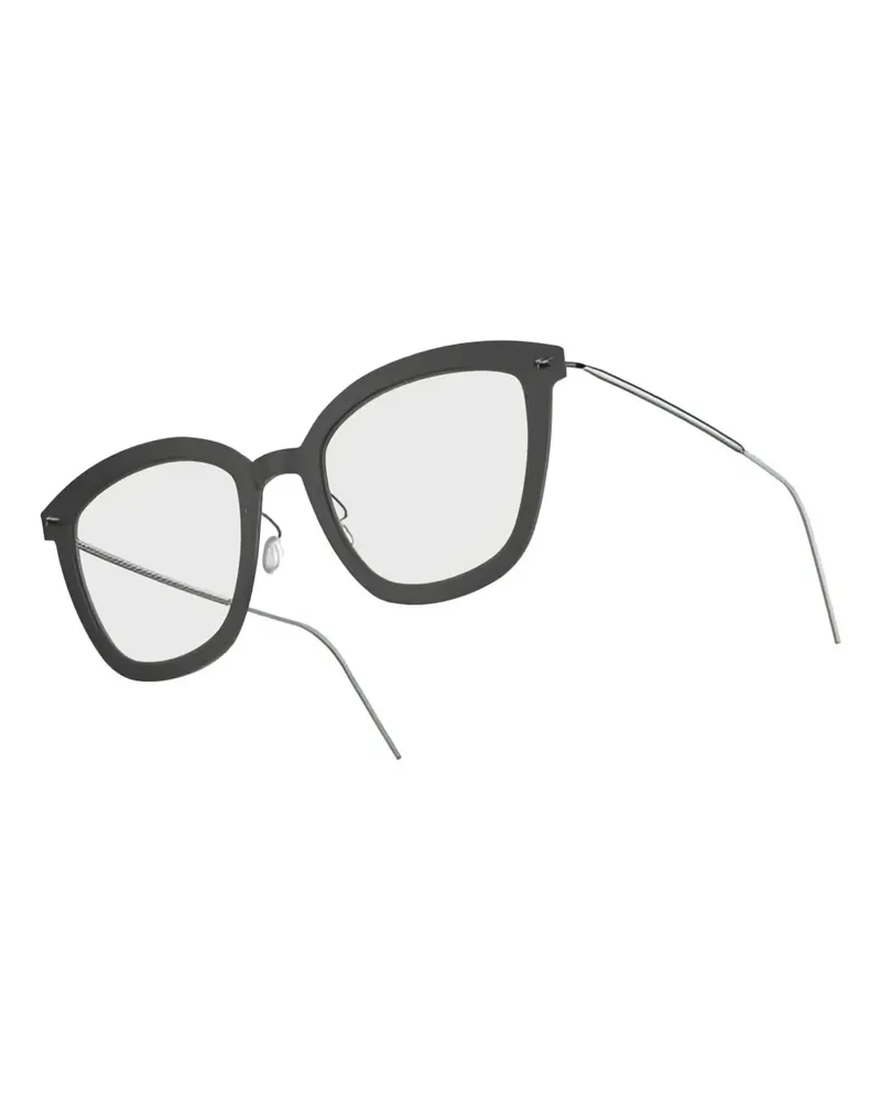Lindberg Brille mit Cat-Eye-Gestell - Schwarz Schwarz