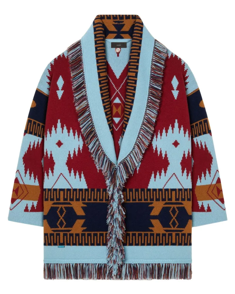 Alanui Icon Cardigan mit Jacquardmuster - Blau Blau