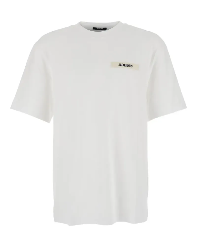 Jacquemus The Gros Grain logo-patch T-shirt - Weiß Weiß