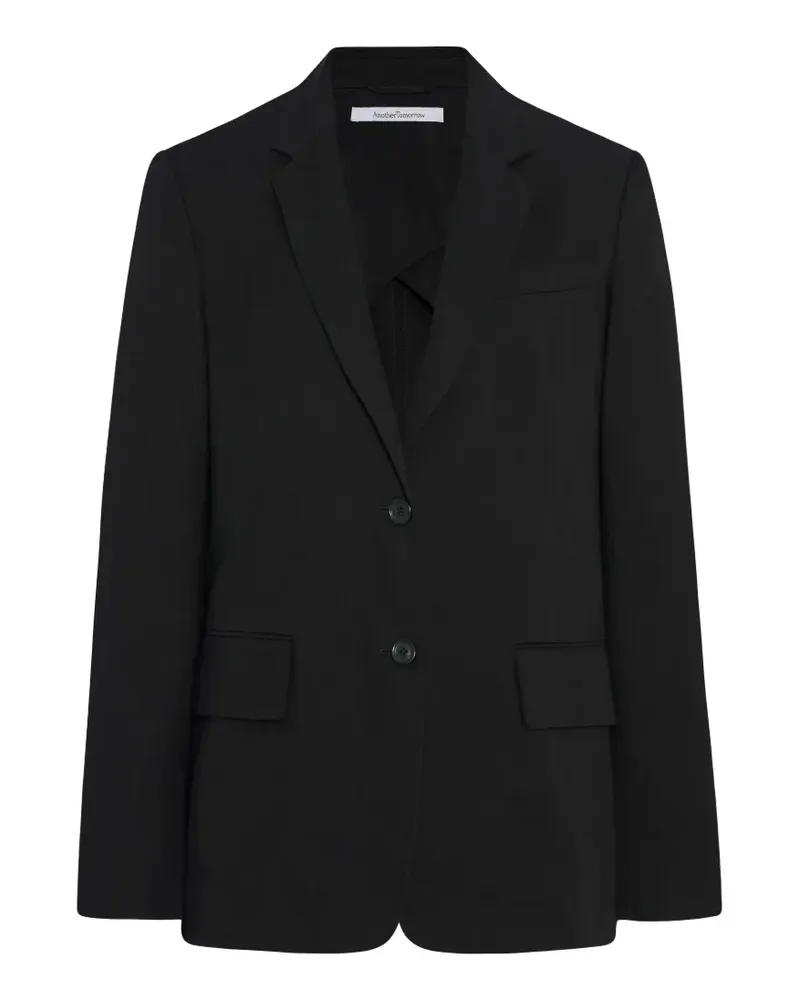 Another Tomorrow relaxed single-breasted blazer - Schwarz Schwarz