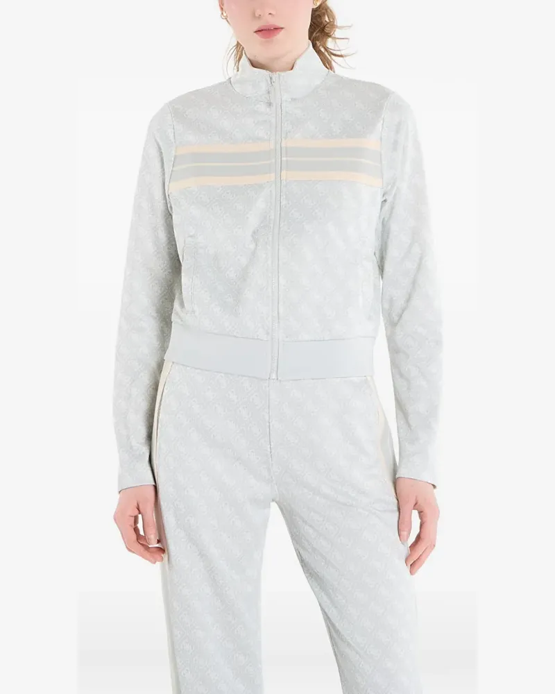 Guess logo-print zip-up jacket - Grau Grau