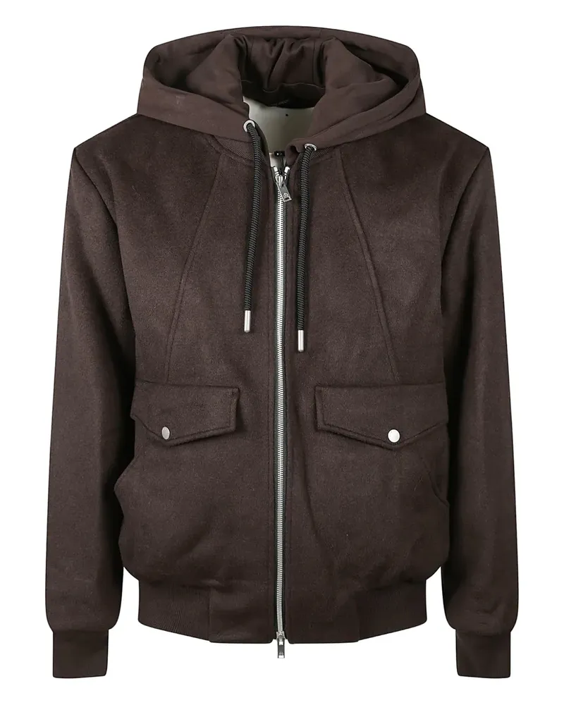 Moose Knuckles hooded zip-up jacket - Braun Braun