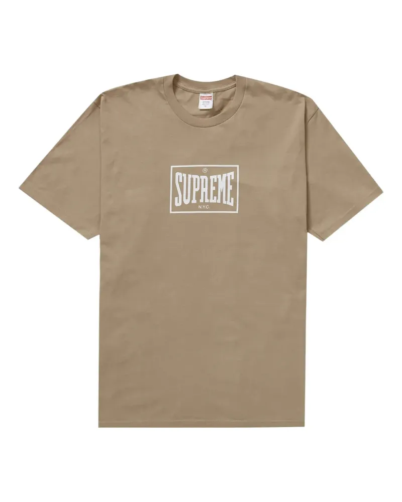 Supreme Being Warm Up logo-print T-shirt - Nude Nude
