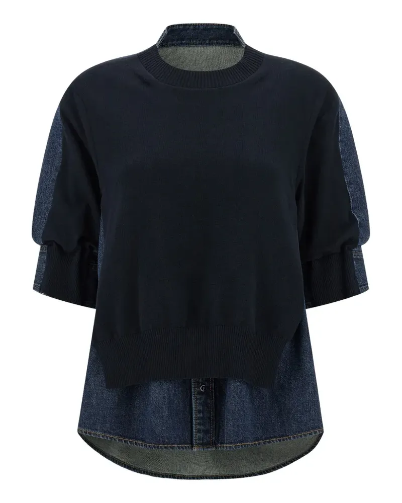 Sacai Oberteil im Hemdstil - Blau Blau