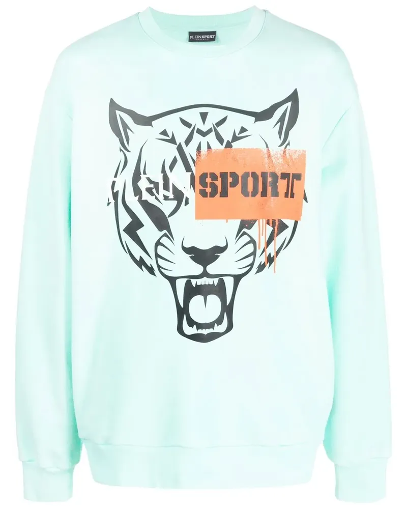 Philipp Plein Sweatshirt mit Tiger-Motiv - Grün Grün