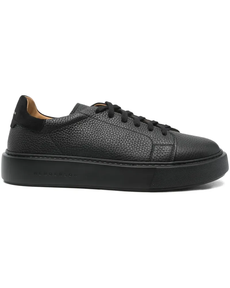 Henderson Leone leather sneakers - Schwarz Schwarz