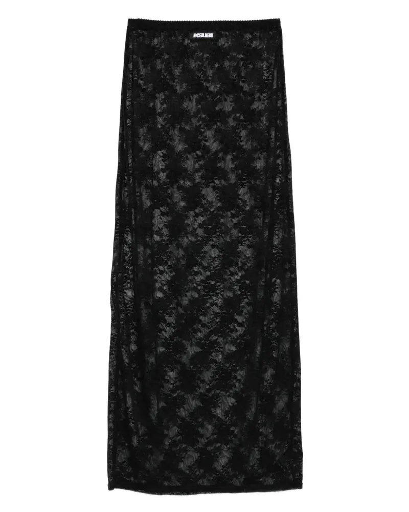 ksubi Veneda Midirock mit Spitze - Schwarz Schwarz
