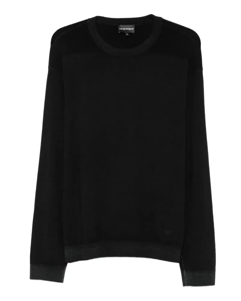 Emporio Armani Pullover mit rundem Ausschnitt - Schwarz Schwarz