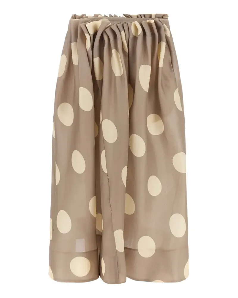 KHAITE Riley Maxirock aus Seide mit Polka Dots - Braun Braun