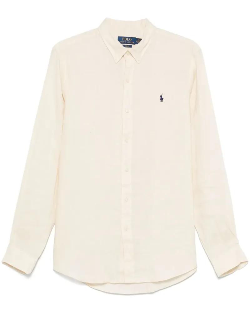 Ralph Lauren Hemd aus Leinen - Nude Nude