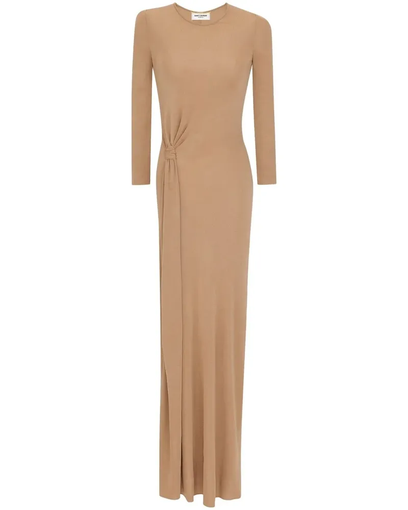 Saint Laurent Kleid mit Knotendetail - Nude Nude