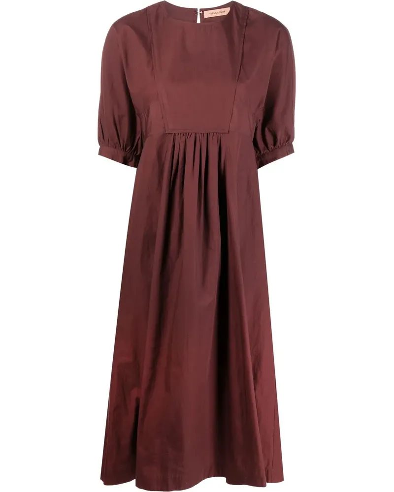 Yves Salomon Kleid mit Puffärmeln - Braun Braun