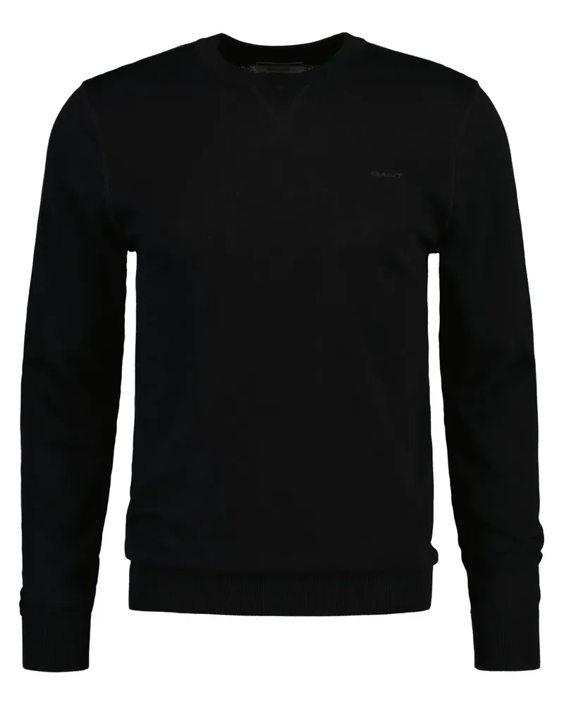 Gant Pullover mit Logo-Stickerei - Schwarz Schwarz