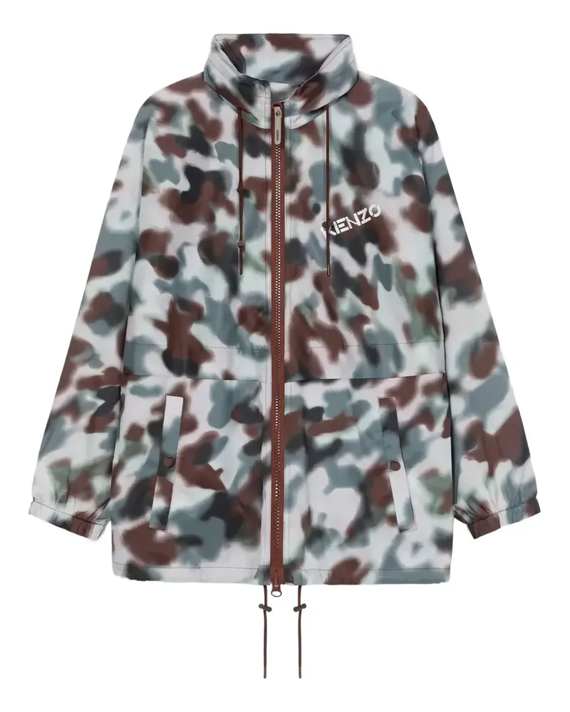 Kenzo logo-print jacket - Blau Blau