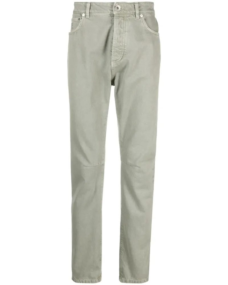 Brunello Cucinelli Klassische Straight-Leg-Jeans - Grün Grün